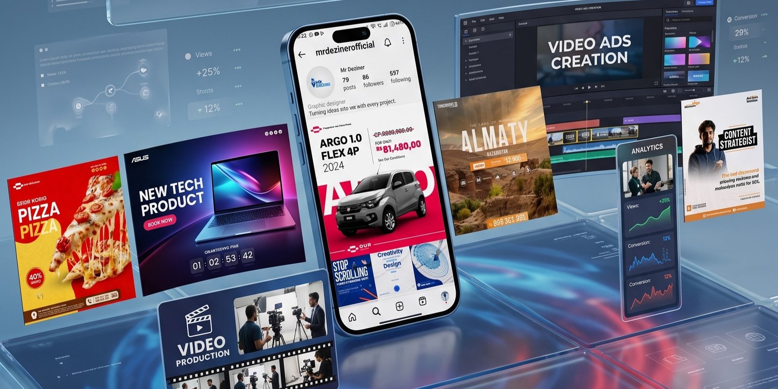 Graphics Design & Ads Video creations